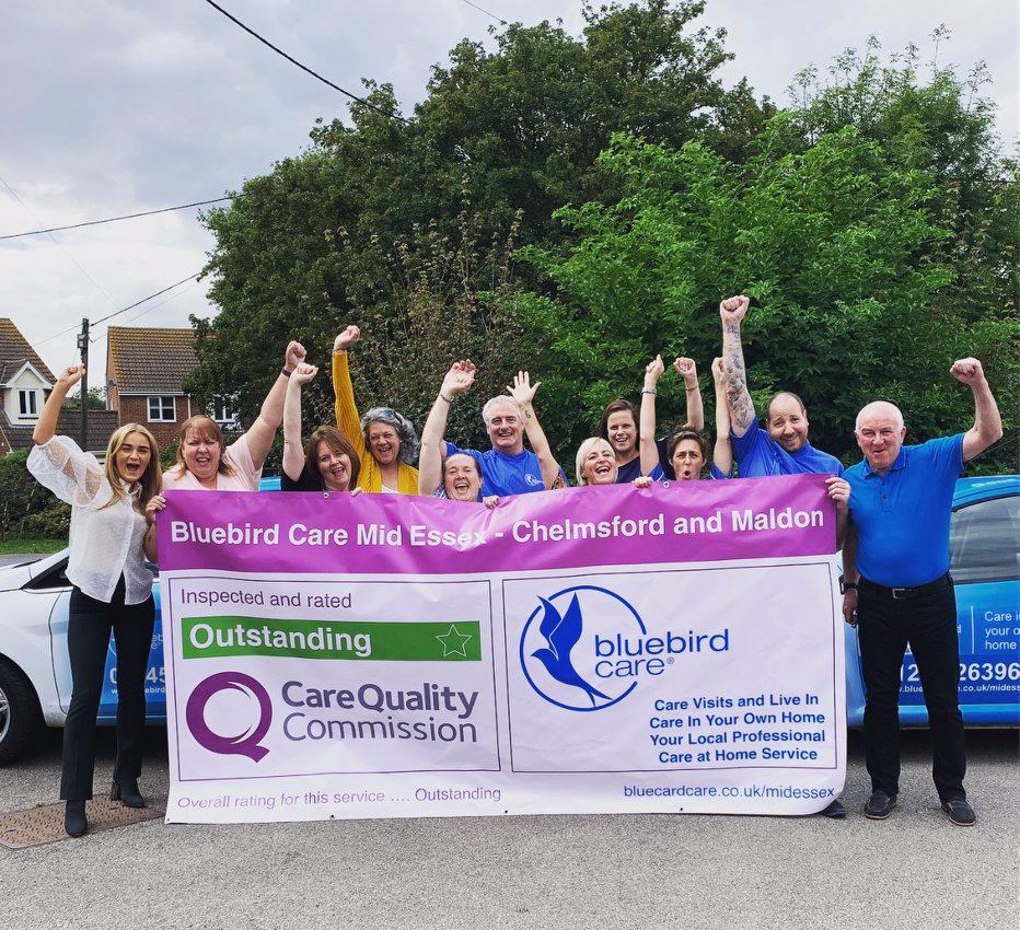 Bluebird Care branch celebrates Outstanding rating